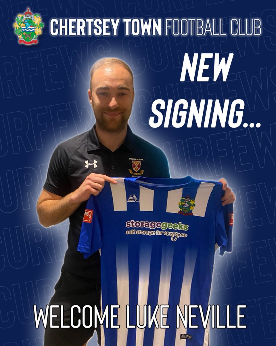Chertsey Town are delighted to confirm the signing of defender Luke Neville. Luke has extensive experience at step 3 having spent 6 seasons in the Southern League Premier South with Beaconsfield Town whom he captained throughout the last campaign. Welcome aboard Luke!