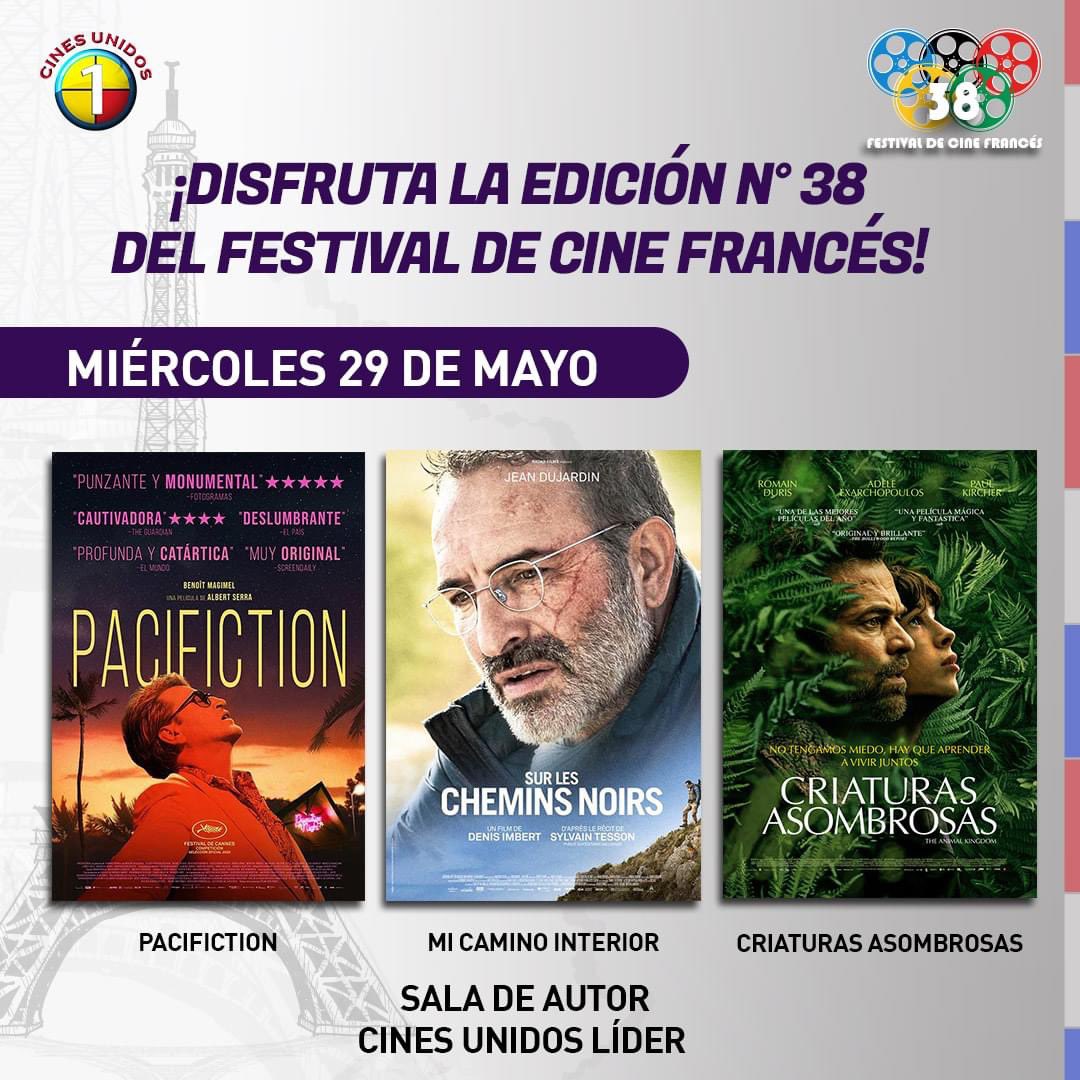 CinesUnidos's tweet photo. Del 24 al 29 de mayo en la Sala de Autor de Cines Unidos Líder:
🇫🇷 #PerroFeroz
🇫🇷 #Pacifiction
🇫🇷 #DialogandoConLaVida
🇫🇷 #MiCaminoInterior
🇫🇷 #LaBestia
🇫🇷 #CriaturasAsombrosas
🇫🇷 #Arácnidos https://t.co/0buWJGnm1I