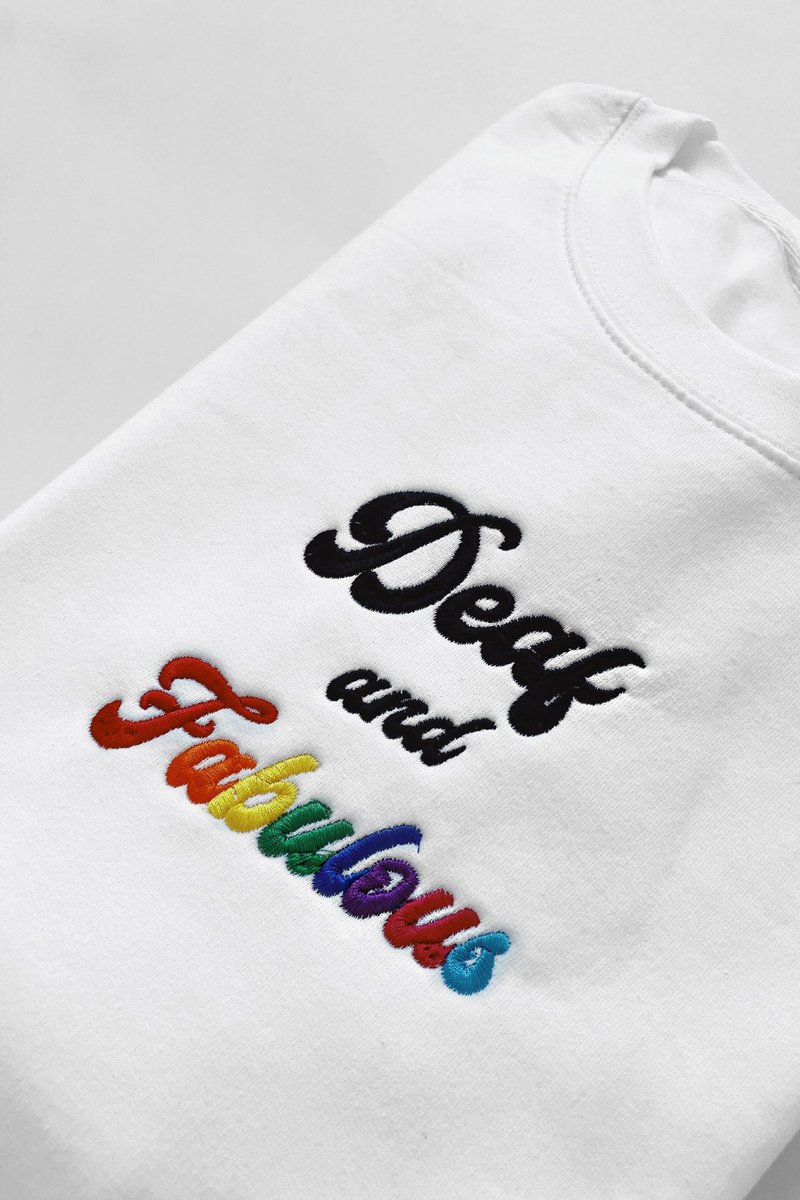 Deaf And Fabulous 😘🌈

Bringing back our iconic #DEAFIDENTITY Phrase for #PrideMonth! 

Available to customise and order now at deafidentity.com 🏳️‍🌈🥳