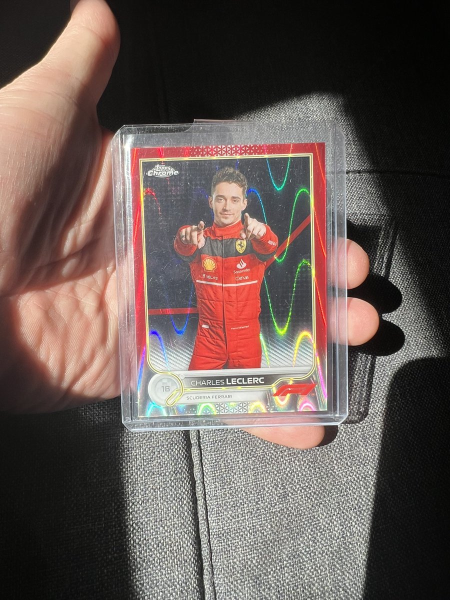 realtruth501's tweet photo. What a day in #monaco 🏎️ the wait is over!!!! 📈taking offers now #Formula1 #grandprix #ferrari #charlesleclerc #leclerc #ScuderiaFerrari  #champion #hobby #collectors #red #match #hobbycards @Topps @F1 @Charles_Leclerc  @ScuderiaFerrari https://t.co/1p2kHg8WGP