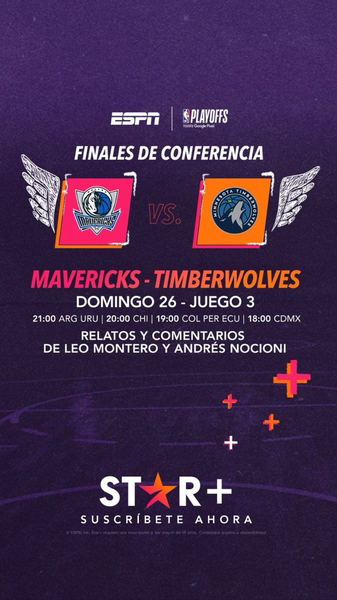 #AyDiosMio 
Que Domingo. NADIE volvió de un 0-3 y los Wolves lo saben. Podrán ? El Joven Maravilla Luka Doncic y sus Mavs tratarán de ganar y continuar con su clínica de Pick&Roll🏀🌶️🔥
Los esperamos c ⁦@SoyElChapu⁩
EXCLUSIVO ⁦@StarPlusLA⁩
📺🎙️🏀🍿#nbaxespn 
21🇦🇷6pm🇲🇽