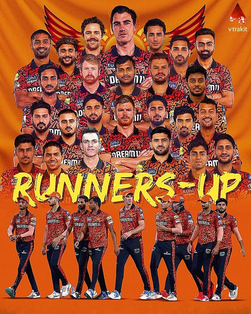 Well Played Sunrisers Hyderabad! 👏 Sunrisers Hyderabad gave it their all and finished as the deserving runners-up of IPL 2024!🏏🔥 #SRH #SunrisersHyderabad #IPL2024 #KKRvsSRH