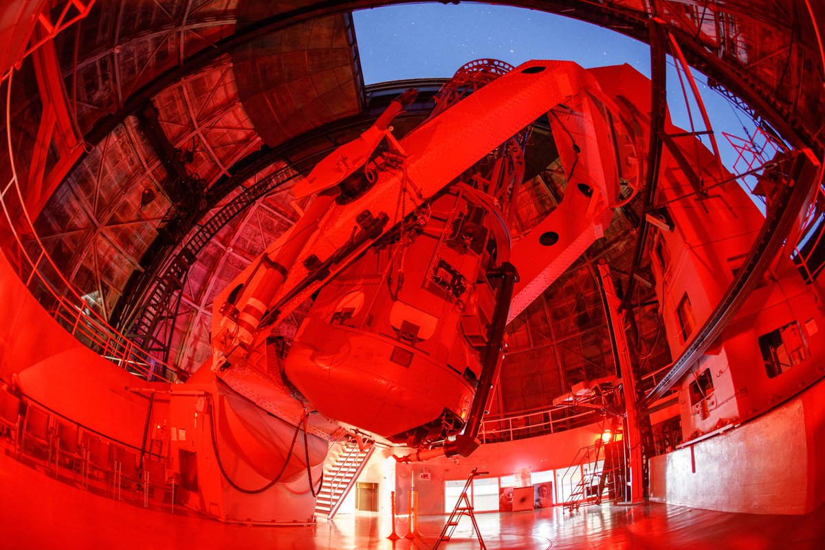 Chris Cook snapped a great image of the 100-inch Hooker Telescope at Mt. Wilson. Here in 1923 Edwin Hubble unlocked the cosmic distance scale and the nature of galaxies.