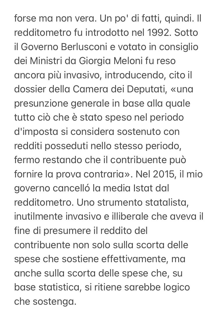 Lettera di Matteo Renzi a 'Libero' del 26-05-2024
Caro direttore, qualche giorno fa, con grande sconcerto, ho letto un surreale comunicato di Palazzo Chigi che attribuiva l'introduzione del redditometro al Governo Renzi.

Ripetere più volte una falsità la farà diventare virale