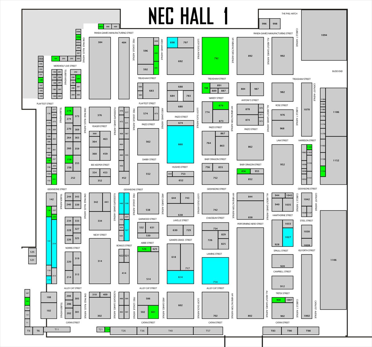 GMMoley's tweet image. For those who may make use of it here is my UK Games Expo Map of Things Moley Finds Interesting.

Green stands are doing something that caught my eye.

Blue stands are people that I know and would love for you to support their business if you can.