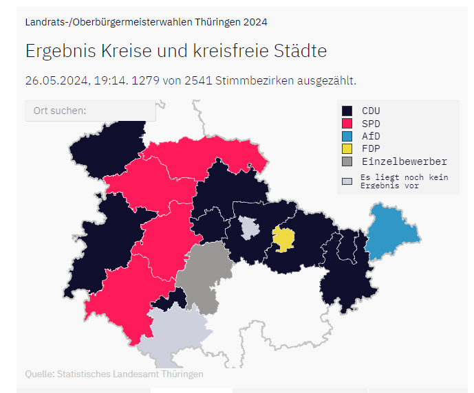 Heute sind Wahlen in #Thüringen. Und was soll ich sagen, sie wählen CDU und SPD. Die größte Enttäuschung, vor allem weil es der Osten ist.