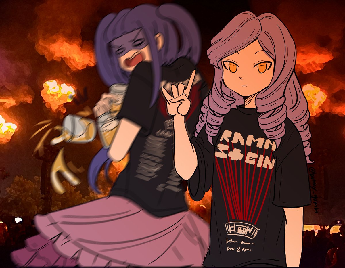 Came back from my first Rammstein concert ever so I scribbeld Dlanor and Erika going too 🔥
#umineko #うみねこFA