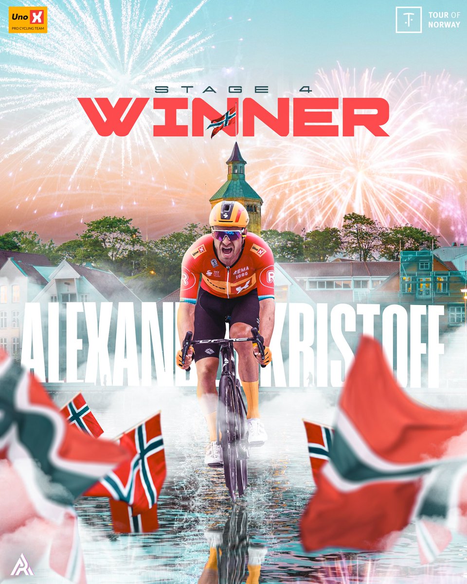 🎆 Fireworks in Stavanger, @Kristoff87 is the winner! 🎇

One more stage win in Stavanger to add to the collection! 🏆

✍️ @ArtsRonan 

@UnoXteam #ToN24 🇳🇴