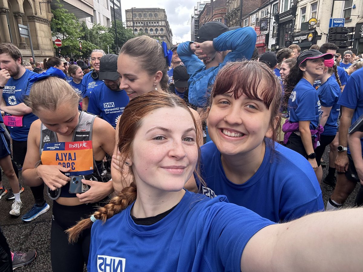 A huge 𝘁𝗵𝗮𝗻𝗸 𝘆𝗼𝘂  and 𝗰𝗼𝗻𝗴𝗿𝗮𝘁𝘂𝗹𝗮𝘁𝗶𝗼𝗻𝘀 to all of our #TeamMFT participants at the Great Manchester Run today! 💙👏👏🏾👏🏿👏🏻👏🏾🎉