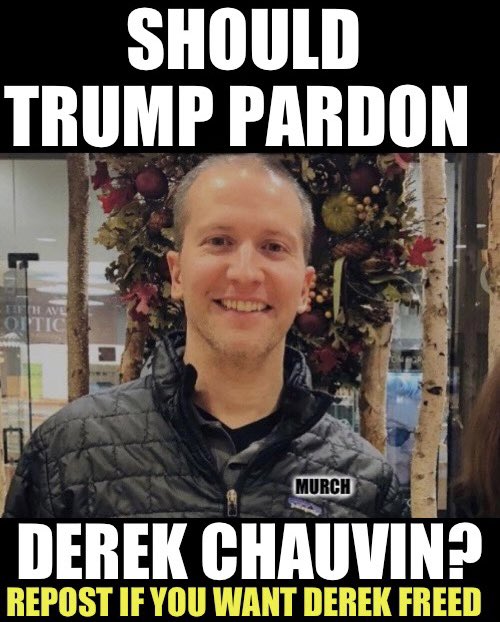 JDunlap1974's tweet image. Do you think Trump should Pardon Derek Chauvin ?