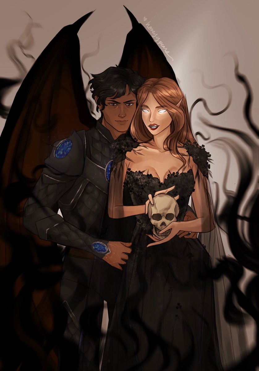 cassianfanclub's tweet image. Death’s Fanged Beast @elrielmonth 

A massive thank you to @/honeyypears for bringing my vision to life for this piece. I wanted Elain to step into her powers, to embrace the dark elements of herself, and to have Az supporting her, as if to say “that’s my girl.” 
 
DO NOT REPOST