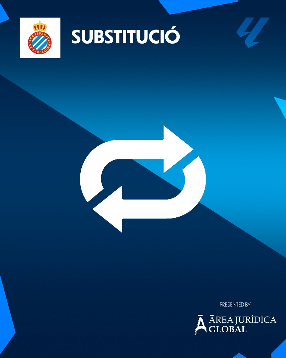 ⌚️ 45’ | 0-0 🔁 #RCDE 🔺 Sánchez 🔻 A. Roca #AmorebietaEspanyol