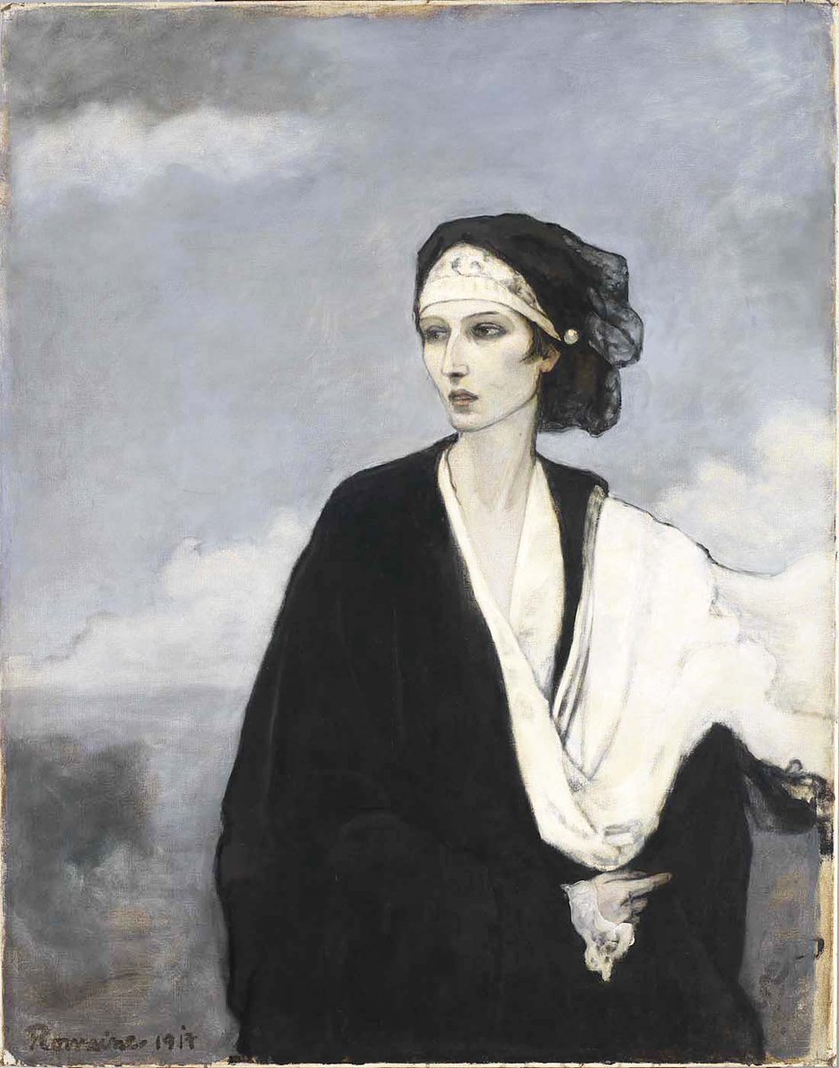 ROMAINE BROOKS (1874 - 1970), 'Ida Rubinstein', 1917. Smithsonian American Art Museum, Washington DC. #RomaineBrooks #IdaRubinstein #portrait #gray #artoftheday #art #SAAM instagram.com/p/C7cJzGvAakI/