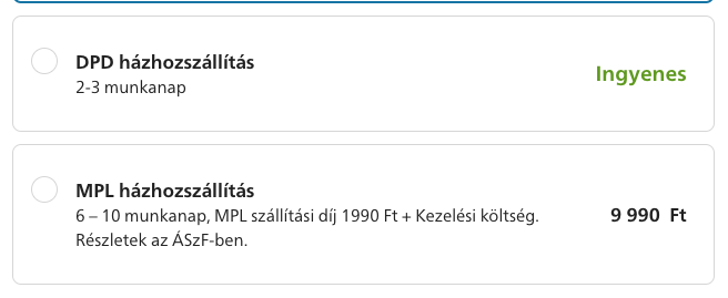 Ennyit er a kotelezo MPL hazhozszallitas.