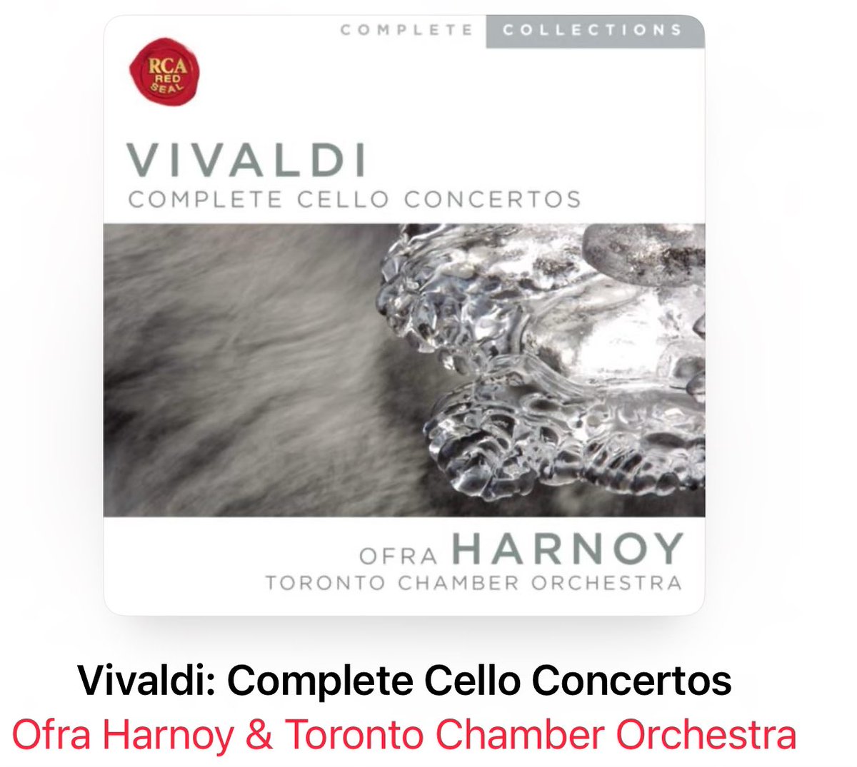 #Music #Classical Just finished playing Ofra Harnoy and the Toronto Chamber Orchestra’s recording of Vivaldi’s Complete Cello Concertos. - All 4 hours 6 minutes of it. (Aah yes, I like Vivaldi) (Never completed the entire recording since I first came across it in the early 90s)