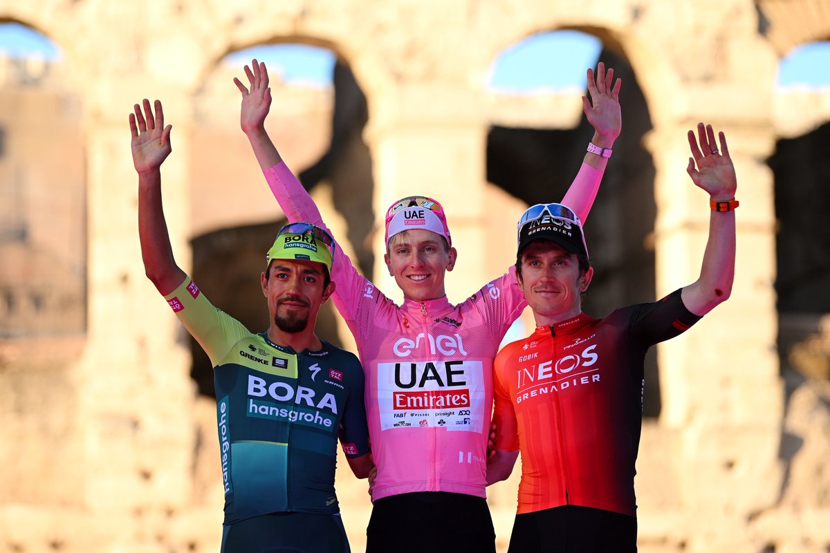 INEOSGrenadiers's tweet image. A hard-fought podium 🤝🤝🤝