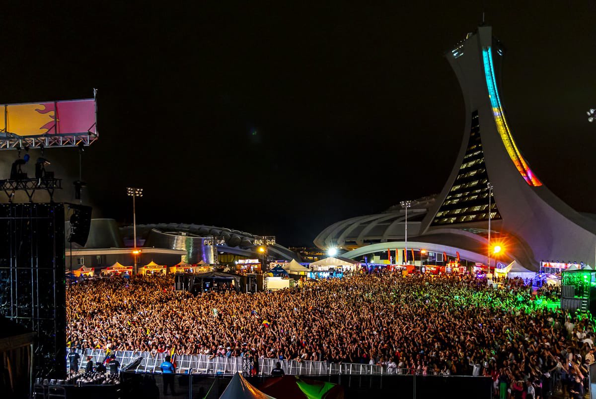 The action at Canada’s biggest Latin music festival: Fuego Fuego! 🔥 @evablue #montreal #music