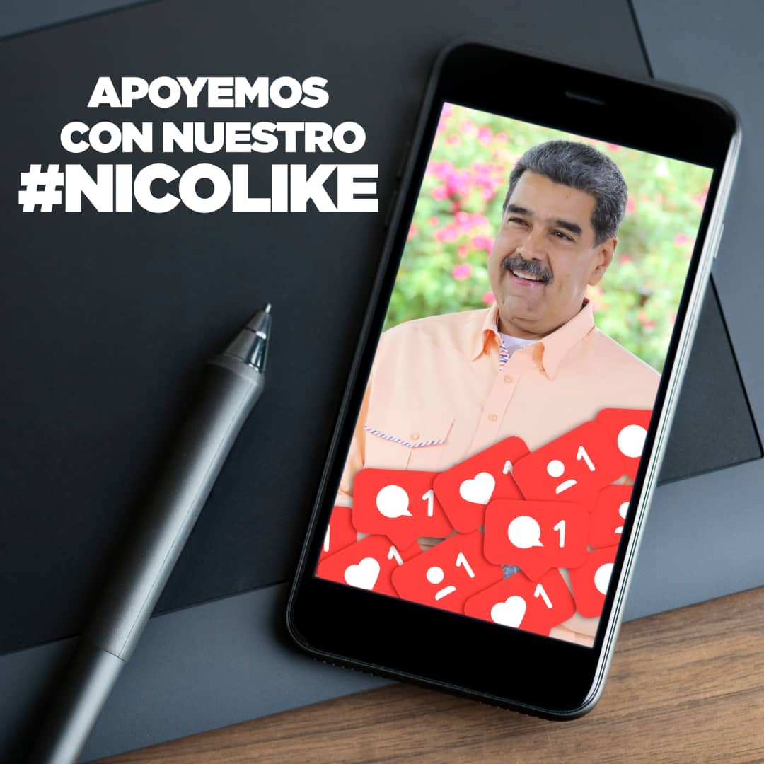 Y tú ya sigues a Nuestro Presidente <a href="/NicolasMaduro/">Nicolás Maduro</a>
en todas sus redes sociales?

Participa y apoyemos todos juntos 

#NicoLike