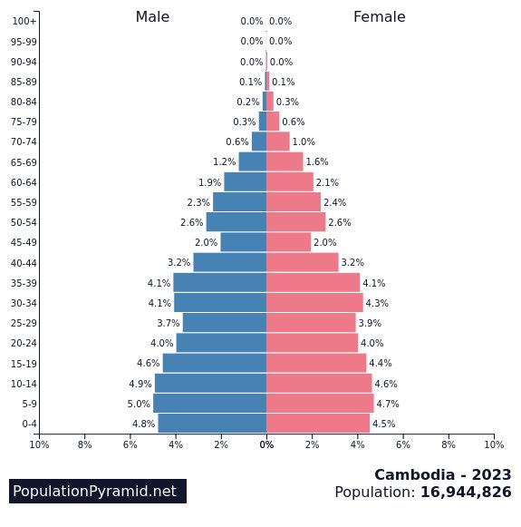 Cambodian genocide was the systematic murder of up to three million people in Cambodia from 1976- 1978. Does this population pyramid reflect the brutal legacy of this? #geography Pyramids tell you more than just demographic data. They offer reminders of the past #geographyteacher