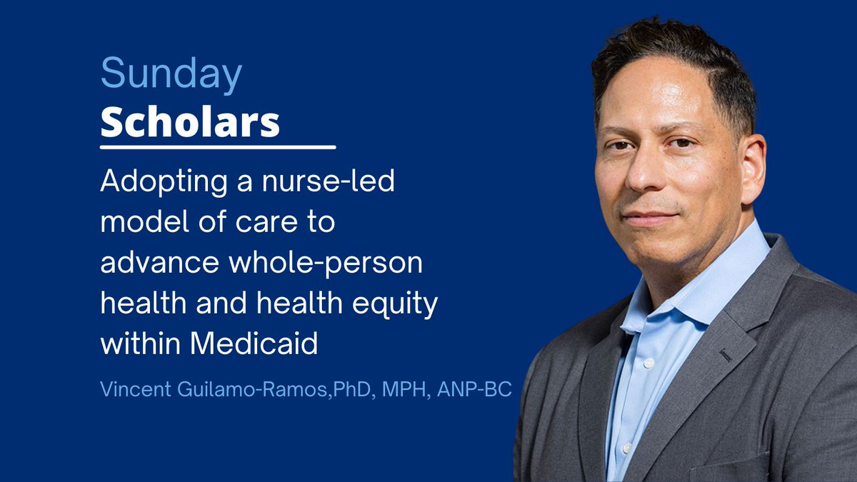 #SundayScholar @DrVincentRamos and colleagues highlight how a nurse-led model of care is needed to reform Medicaid: bit.ly/3KcVCdt