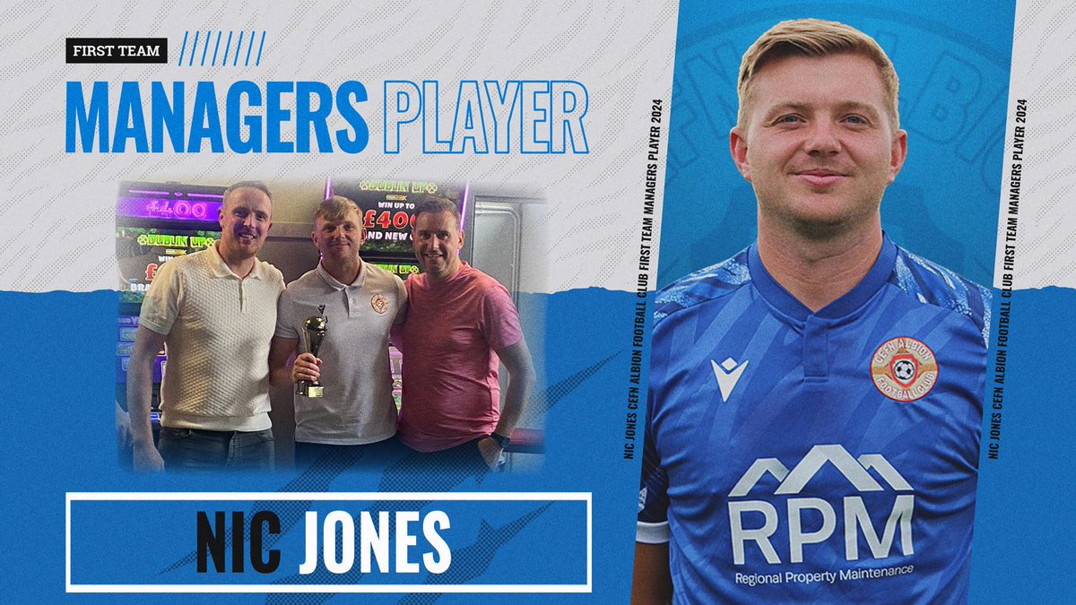 2024 FIRST TEAM MANAGERS’ PLAYER FOR CAFC 🔵⚪️

Congratulations to Nic Jones, who has been chosen as the First Team Managers' Player of the Season by our management team! Your dedication, leadership and performance have stood out all season. Well done, Nic!

#UPTHEALBION