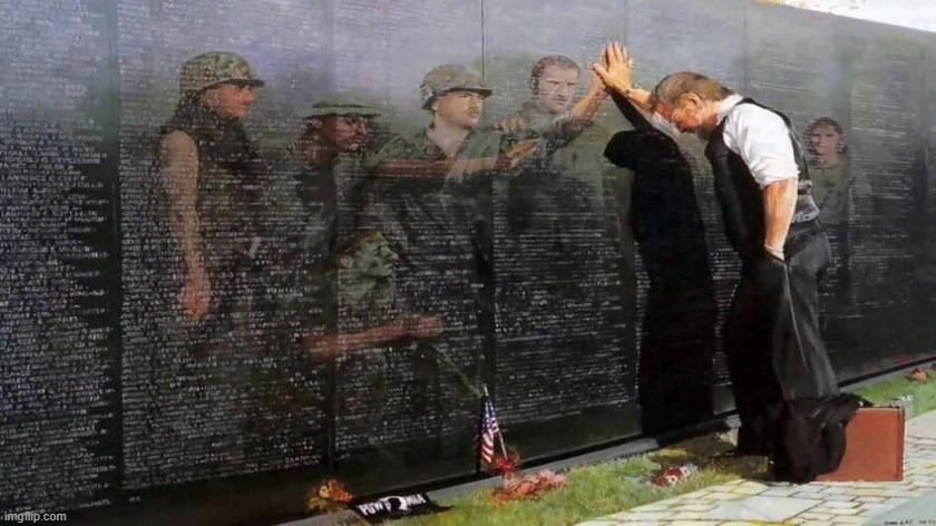 We will never forget the soldiers on Memorial Day. Vietnam cost 60,000 American lives, to satisfy the war machine.
