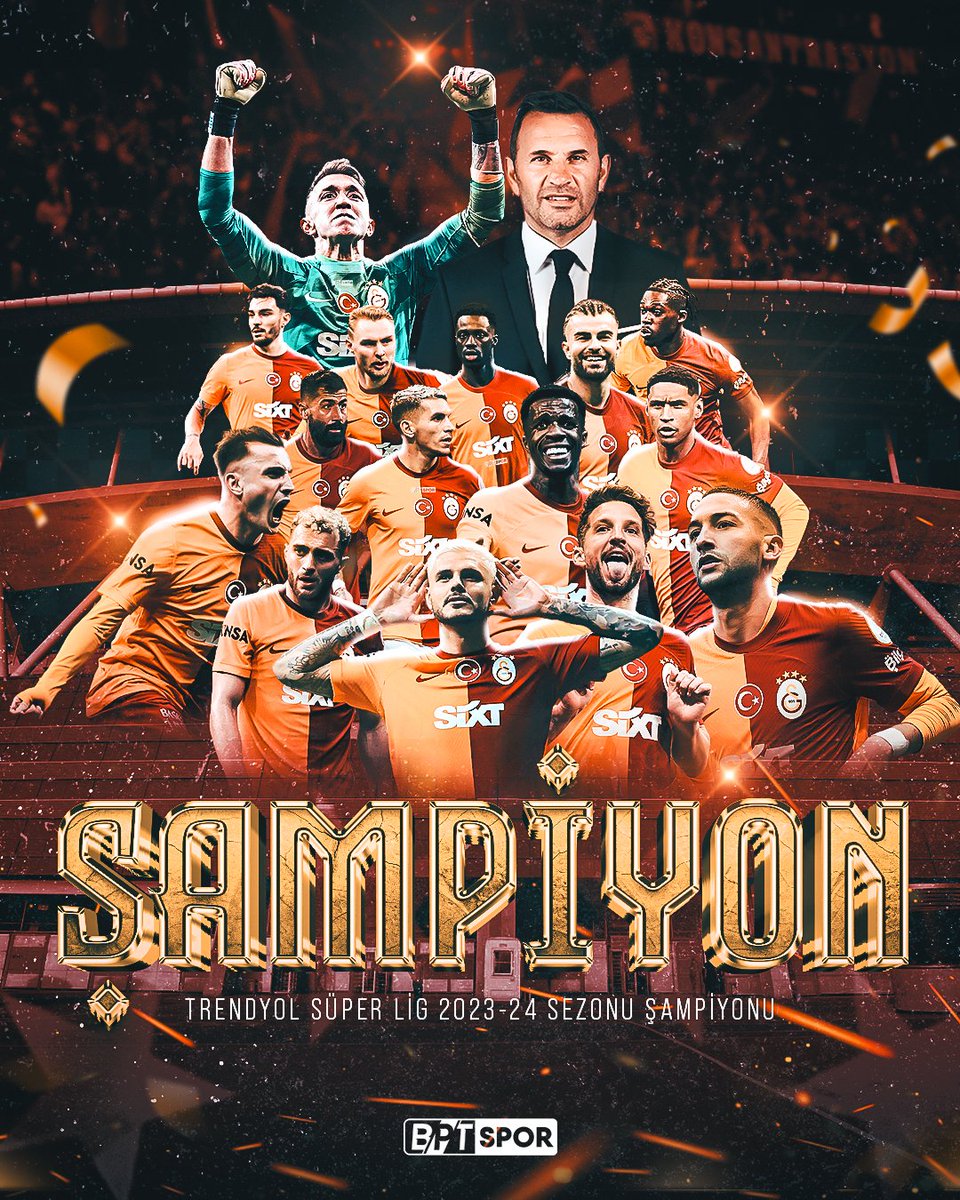 2023-24 Süper Lig şampiyonu Galatasaray oldu! 🏆
