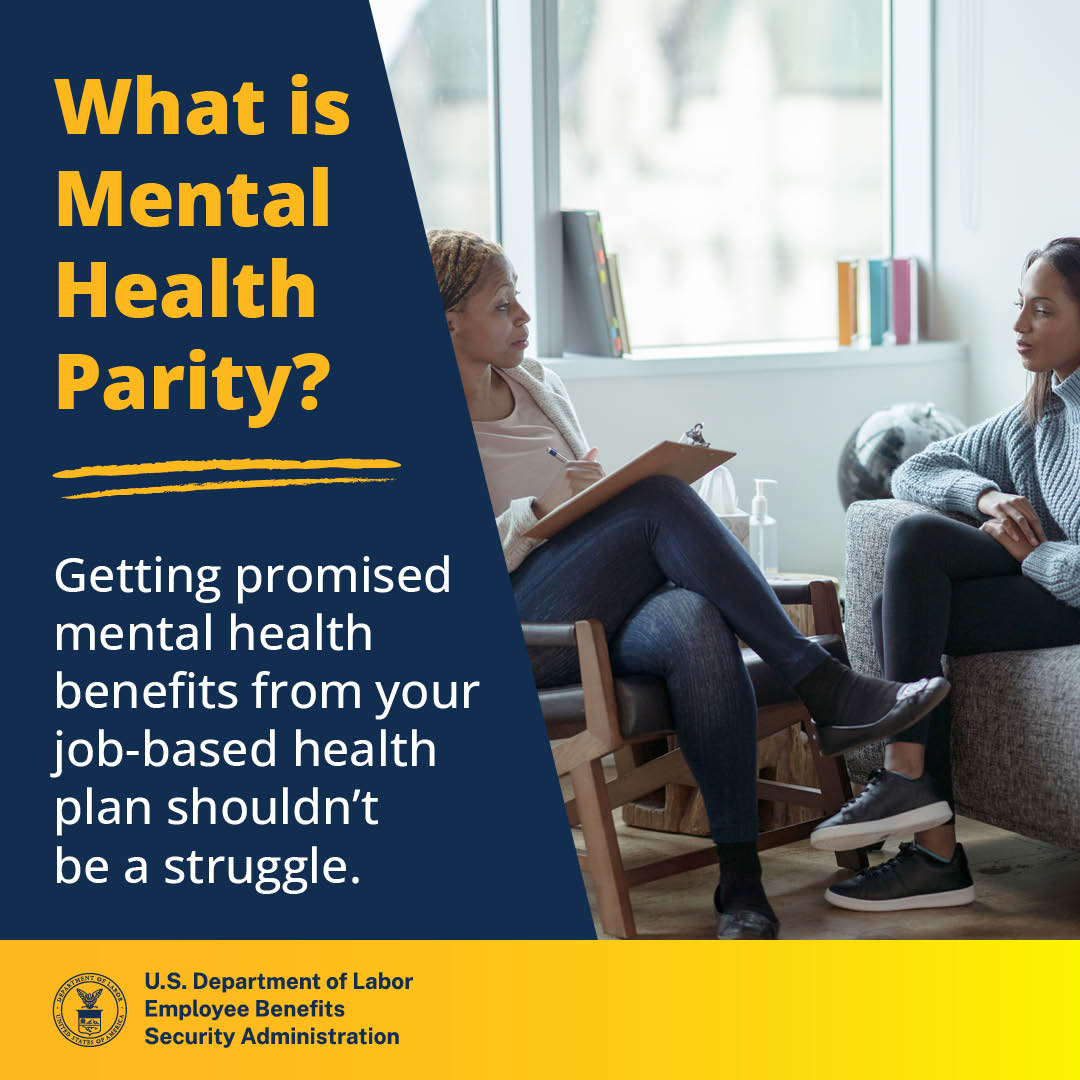 afspnational's tweet photo. Mental health parity ensures that employees have equal access to mental health services, just as they do for physical health. Understanding the rights + resources available through the Mental Health Parity + Addiction Equity Act is key. More info: https://t.co/zs7GfWK2QG #AskEBSA https://t.co/CoD2FbvXcy