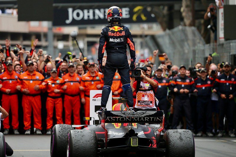 charles leclerc and daniel ricciardo winning in monaco. iconic drivers only the rest doesn’t matter