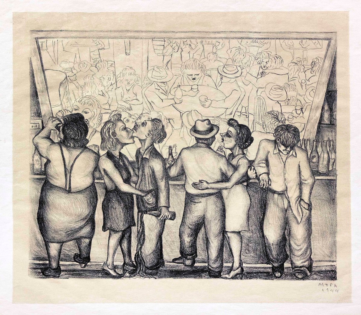 En 1960, Francisco Mora asistió al Congreso Mundial de Pedagogía en Guinea, África Occidental, donde recibió un fuerte impacto cultural que propició, entre otros factores, la incorporación de nuevas técnicas de estampación en su trabajo, por ejemplo, la serigrafía. (...)