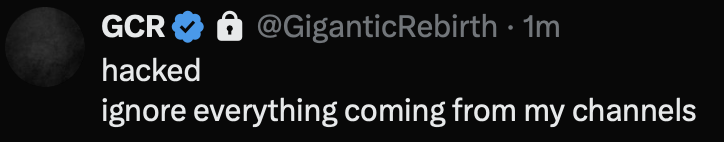 <a href="/GCRClassic/">GCR</a> this account is hacked. ignore