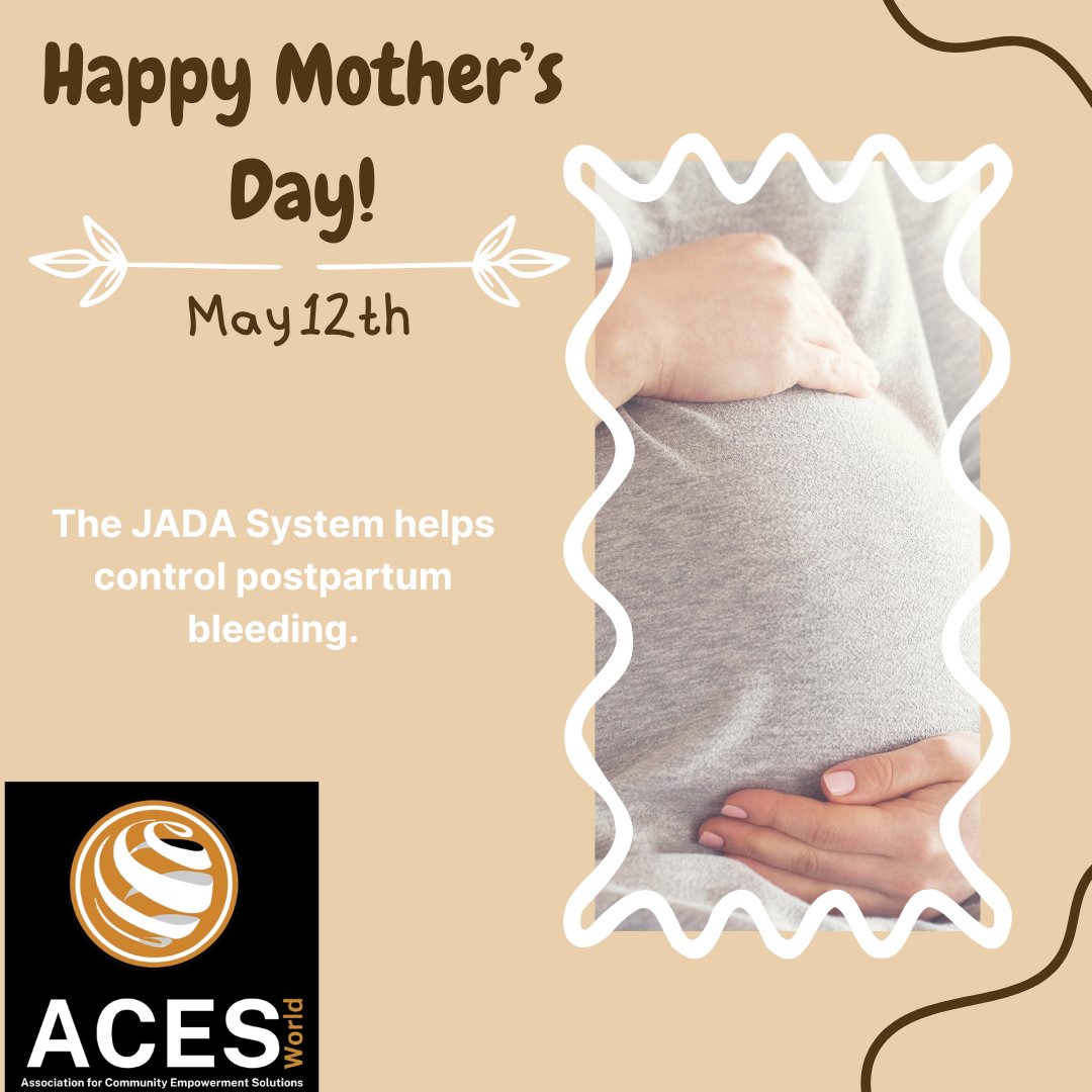 Postpartum #hemorrhage is a leading cause of #maternalmortality in the US. JADA is a device that uses vacuum-induced contractions to control postpartum bleeding. Follow ACESWorld to learn more as we celebrate achievements in maternal health! @JadaSystem @everymomcounts @ICRW