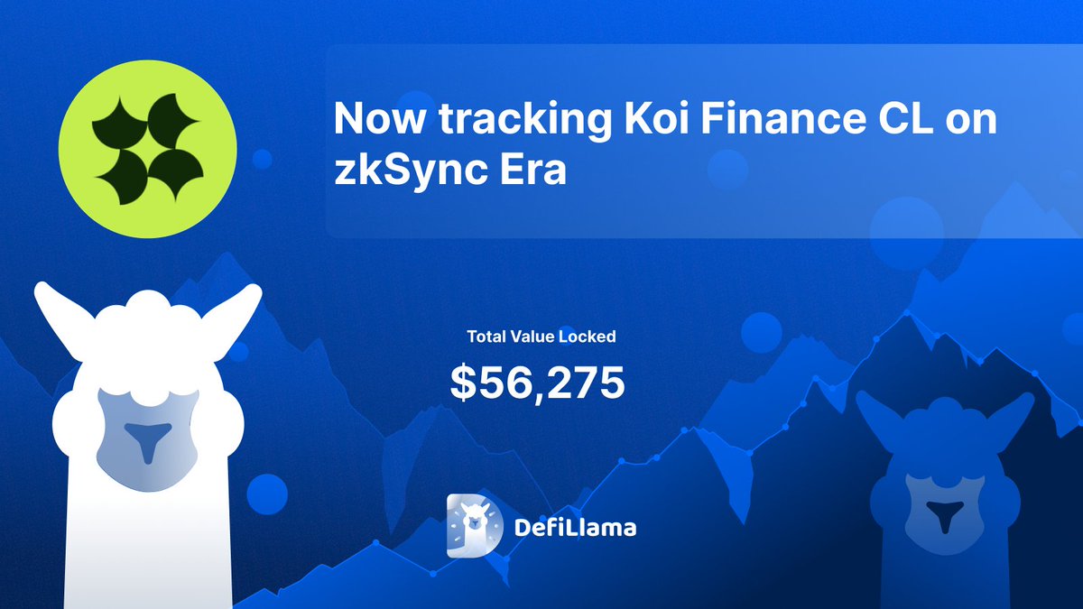 Now tracking @koi_finance CL on @zksync Era concentrated liquidity DEX on zkSync Era