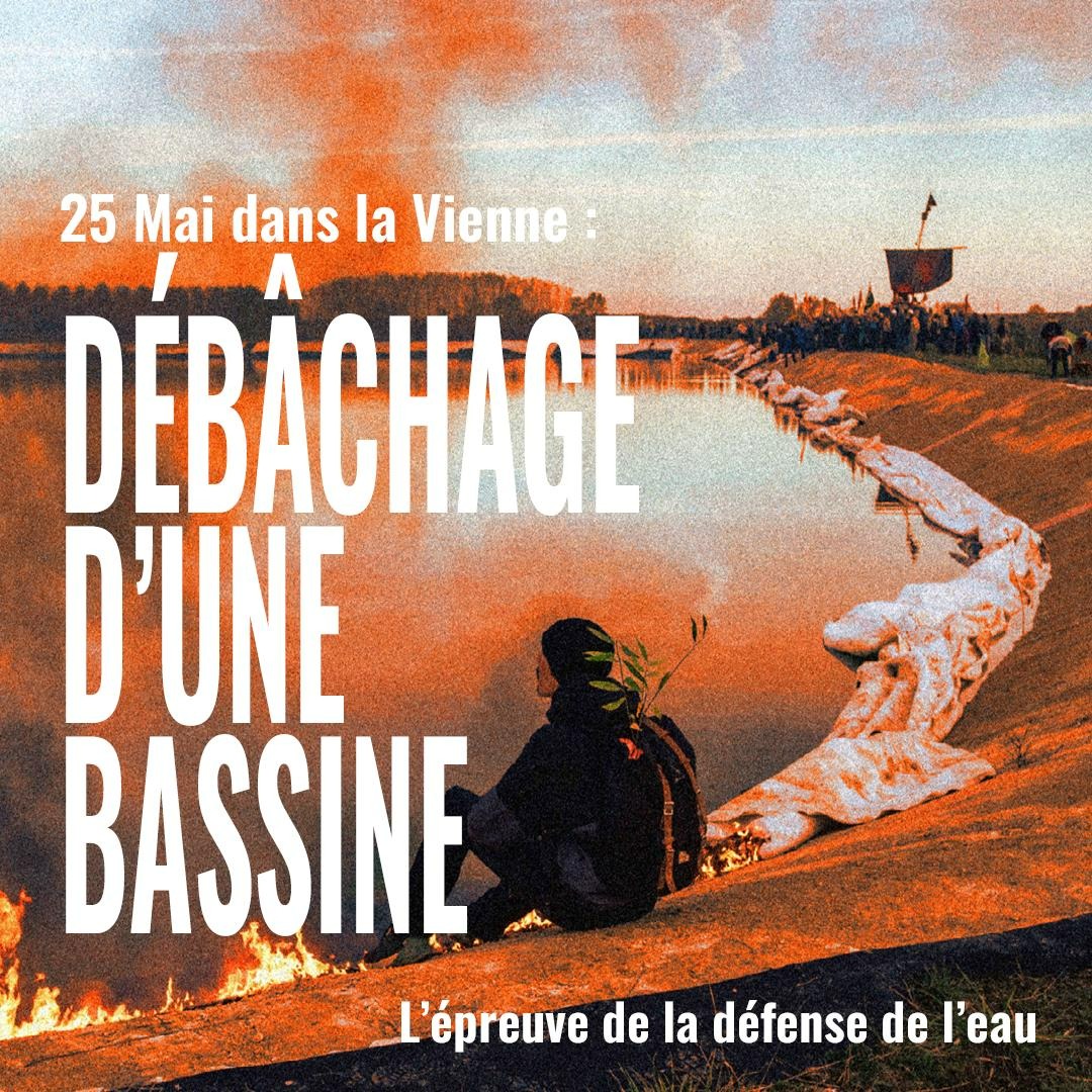 Hier, alors que la flamme olympique traversait la Vienne, un groupe d'habitant·es a décidé de relever l'épreuve de la défense de l'eau en débâchant une #mégabassine appartenant à l'un des plus gros producteur de la région. 📣 Leur communiqué : lagrappe.info/?Debachage-dan… 🧵⤵️ 1/18