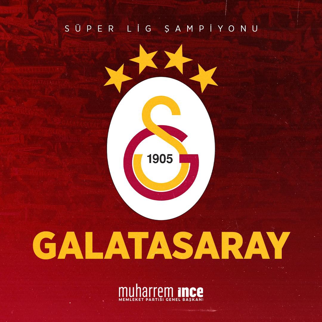 Son maça kadar şampiyonluk için mücadele eden Galatasaray ve Fenerbahçe’yi tebrik ediyor, 2023-2024 sezonu Süper Lig Şampiyonu olan Galatasaray’ı yürekten kutluyorum.