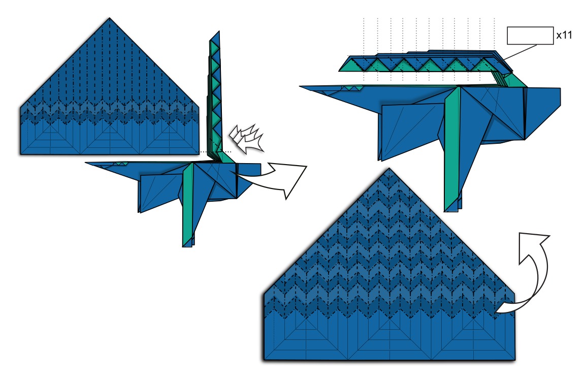 Diagramming herringbone pattern