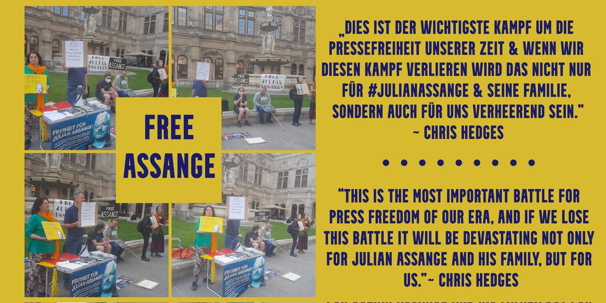 ⏳Mahnwache via #Candles4Assange #Wien⏳ Mahnwache für #JulianAssange in Wien Wann? Mittwochs Nächste: Heute, 29.05.2024 17 - 19 Uhr. Wo? Herbert-von-Karajan-Platz neben Oper, 1010 Wien #FreeAssangeNOW freeassange.eu/#veranstaltung…