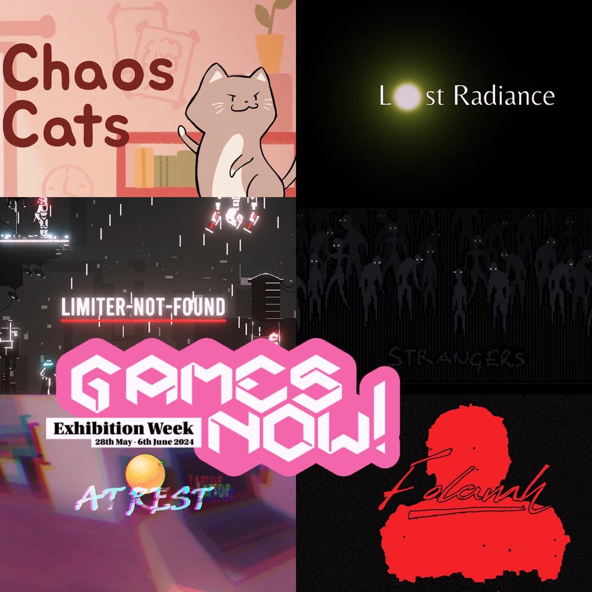 GN! Exhibition Week (28th May - 6th June 2024) is showcasing 6 games from our 2 game jams of this academic year! Join us at Kumma Gallery, Kankurinkatu 5, Helsinki! Open for public daily 15:00-20:00, last day of gameplay on 6th June!