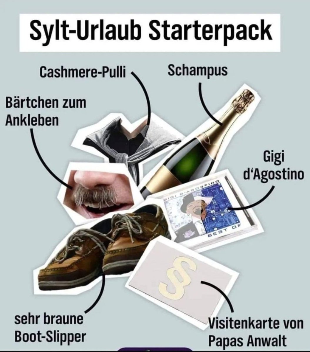 Der Meme-Marathon auf Whatsapp hat begonnen. Ich war übrigens schon 3x auf Sylt. Zelten ohne Gesang allerdings.