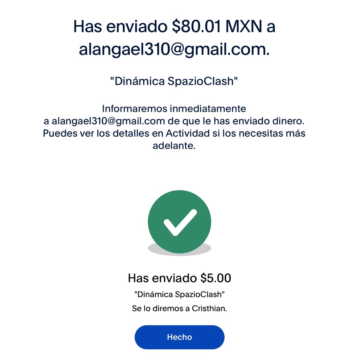 Premio Dinámicas ☄️

Presentamos a los 2 ganadores de las Dinámicas por la nueva Competencia de SpazioEgamer que vendrá muy pronto con <a href="/eGamersGG/">eGamers 🇨🇱</a> 

Felicidades <a href="/AlanMartinezGlz/">KingBlack</a> y @Heavyweight_K 5$ a cada uno.

Recuerda El Spazio realiza estos sorteos para nuestras comunidades.