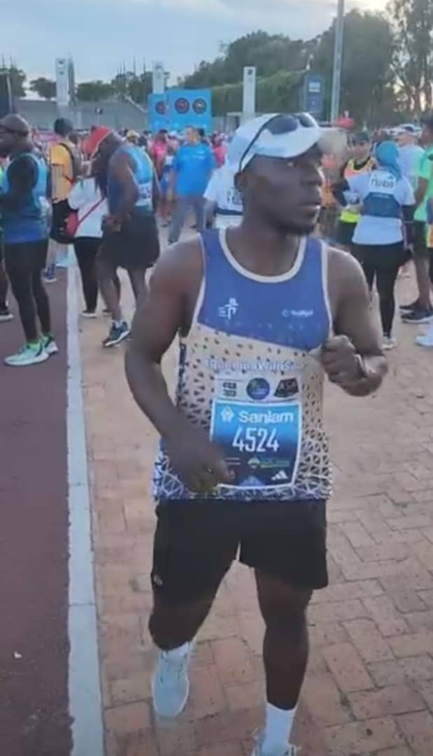 Mbale SIRAJI. SIRAJI will be doing his first comrades race on Sunday 9th June 2024. He is a Ugandan resident in South Africa who runs with RunningwithsoleAC  Club @RunningWithTum1 He has several ultra marathon medals. We wish him the best at Comrades 2024.