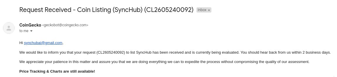SyncHubAI's tweet image. SyncHub is excited to submit a listing request to @CoinGecko using the reference number (CL2605240092)

GeckoTerminal: geckoterminal.com/eth/pools/0x6a…

$SYNH