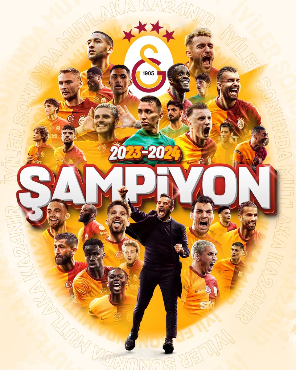 2023-2024 Sezonu #TrendyolSüperLig  Şampiyonu olan @GalatasaraySK’yı ve taraftarını yürekten kutluyorum.

Tebrikler #Galatasaray🏆
