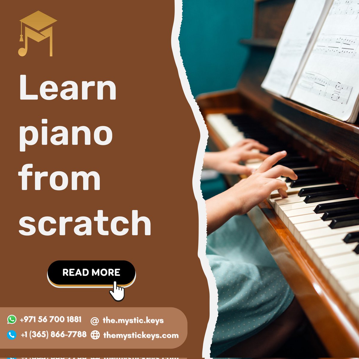 'Wanna learn piano from scratch? This blog dives into 5 effective steps to guide you in your musical pursuit. themystickeys.com/learn-piano-fr… #pianoforbeginners #learnpianofromscratch #pianolessons #pianotutorial #makemusic #blogs #musicblog #themystickeys'