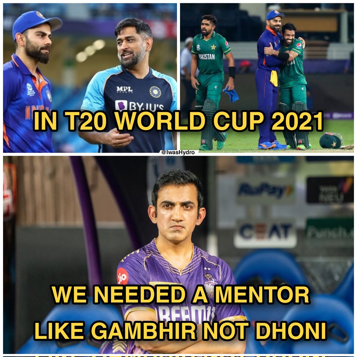Gambhir would have won that T20WC.💔