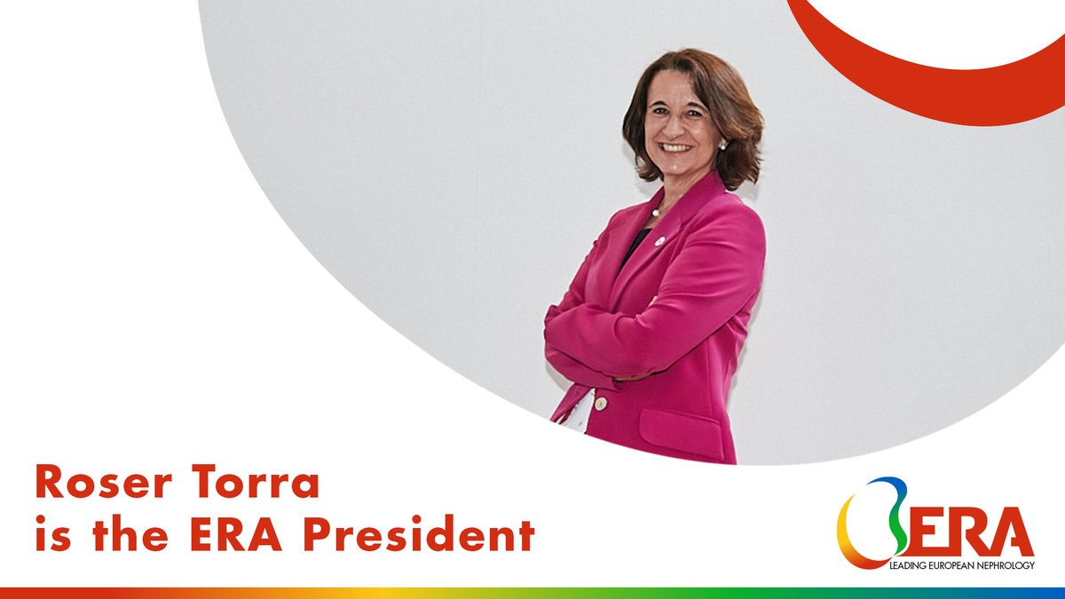 🌟 Exciting news for the ERA Community! Roser Torra - Chief of clinical nephrology at @FPuigvert - begins her term as President of ERA. With her vision and leadership, we're filled with hope for a bright future. ¡Buena suerte! @torra_roser