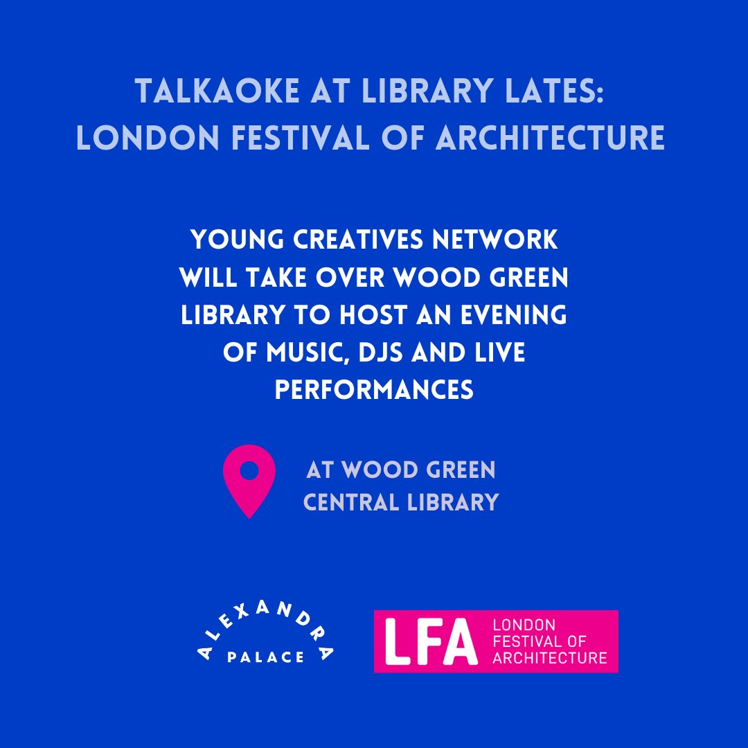 Young people of #Haringey are taking over <a href="/LFArchitecture/">London Festival of Architecture</a> ! We are collaborating with <a href="/Yourallypally/">Alexandra Palace</a> bringing #Talkaoke talk show to Library Lates at Wood Green Library! 

📅Sat 6th Jun
⏰7:15pm
thepeoplespeak.org.uk/event/talkaoke…

#reimagine #LFA #talkshow #free #youngpeople #haveyoursay