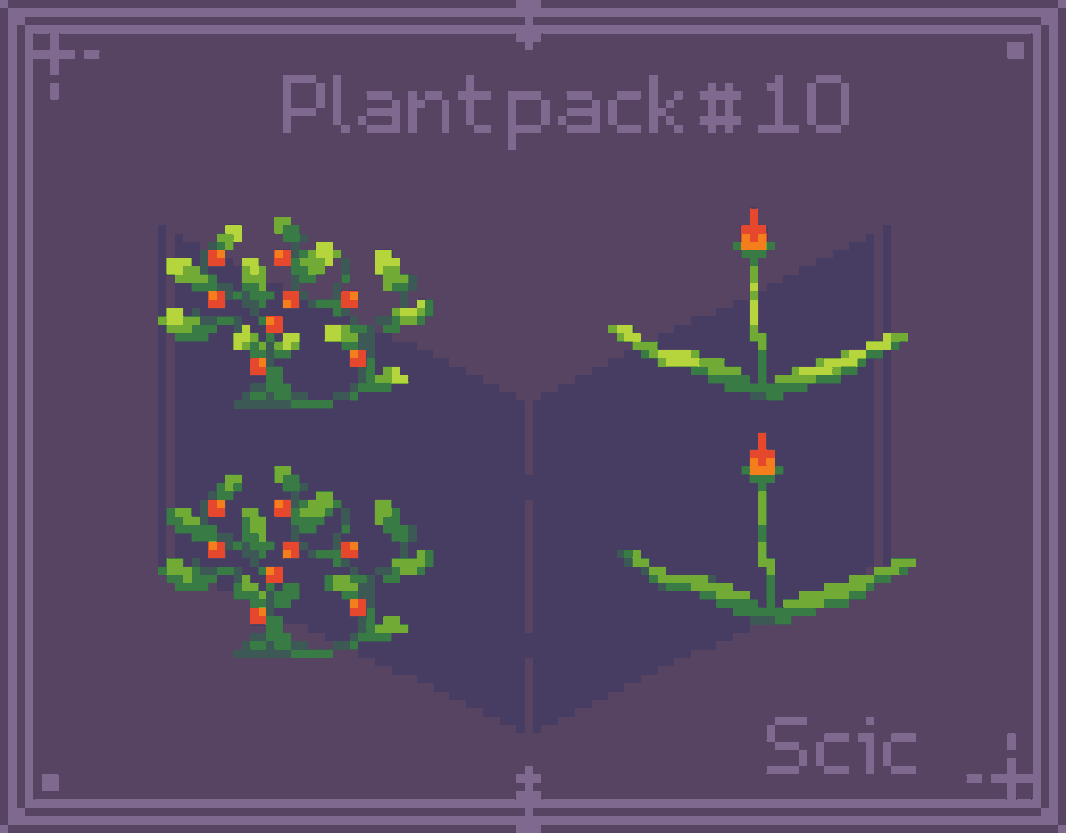 SirCatIsCat's tweet photo. And something like bushes... I don't want I made. And i really do apologise for this kind of advertisement... 

You can actually download my pack of plants from gdrive for free: 
https://t.co/O71Ua9ki5m

#ドット絵 #Pixelart #Aseprite #Gamedev https://t.co/w1aexjnMiM