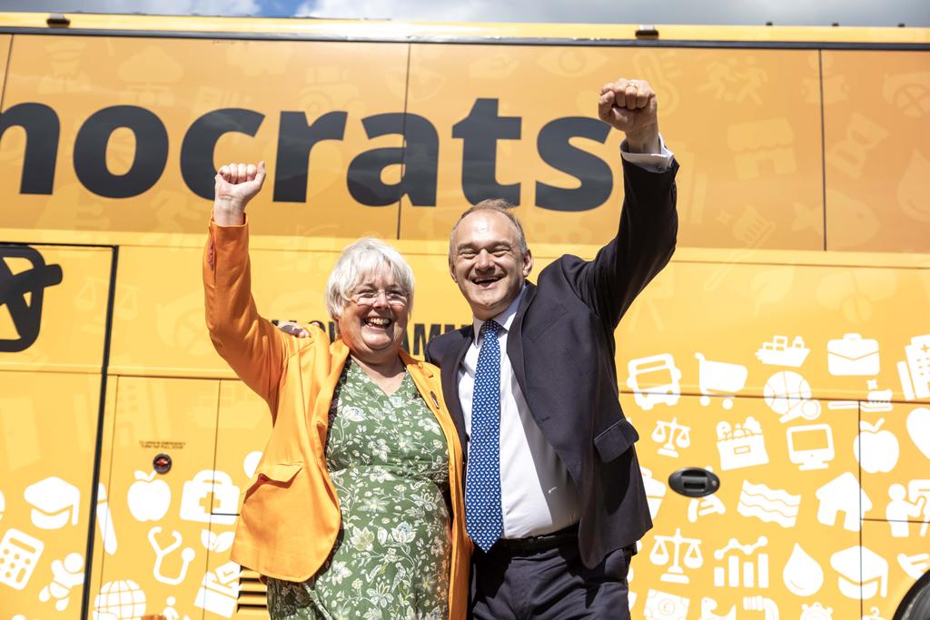 <a href="/EdwardJDavey/">Ed Davey</a> and <a href="/CharlotteCane8/">Charlotte Cane MP🔶</a> at launch of Yellow Hammer 1