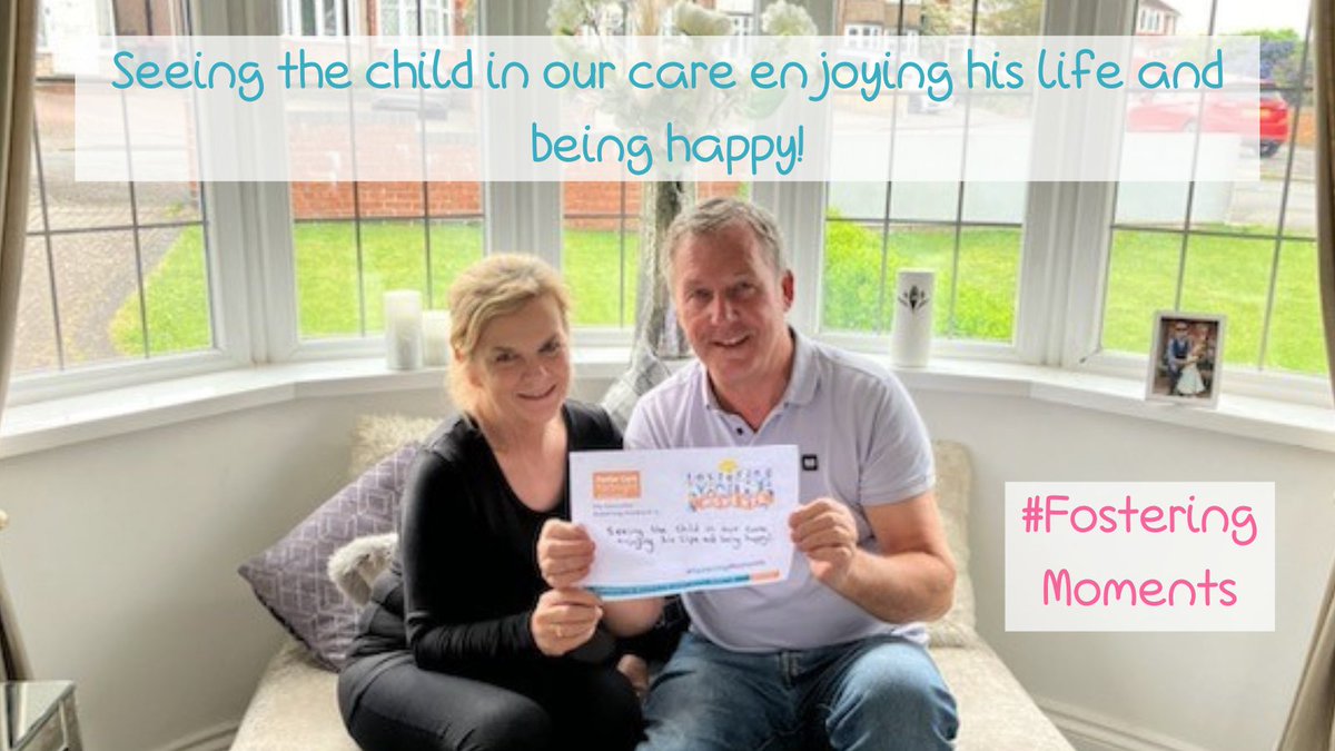 The final one of our #FosteringMoments for #FCF24 is from Maureen and Liam, who say their favourite moment is "Seeing the child in our care enjoying his life and being happy!" What a lovely way to end Foster Care Fortnight🥰